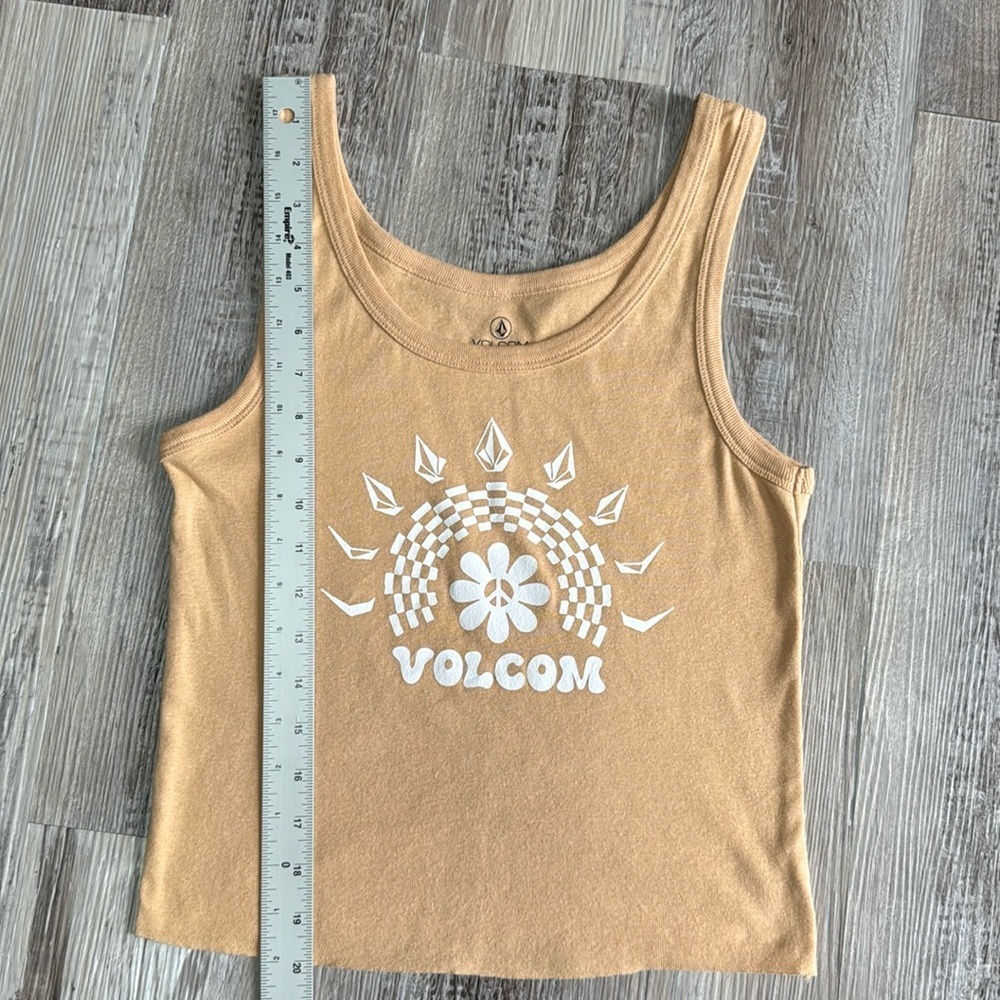 Volcom Tan Screen Print Tank Size L - Picture 4 of 5